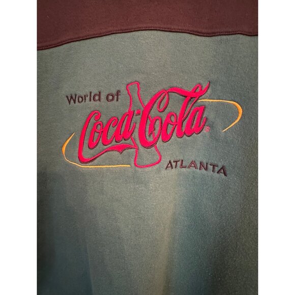 Coca-Cola Logo Sweatshirt Medium Hilton Active Apparel 80% Cotton Vintage - Picture 3 of 7